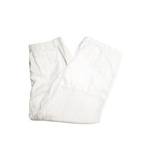 LANDS END 100% Linen Pants Waist Mid Rise Wide Leg Women's 16